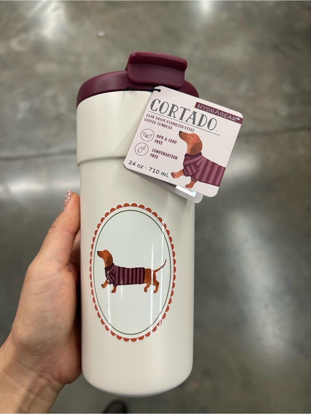 NWT Dachshund Stainless Steel Travel Tumbler 24oz